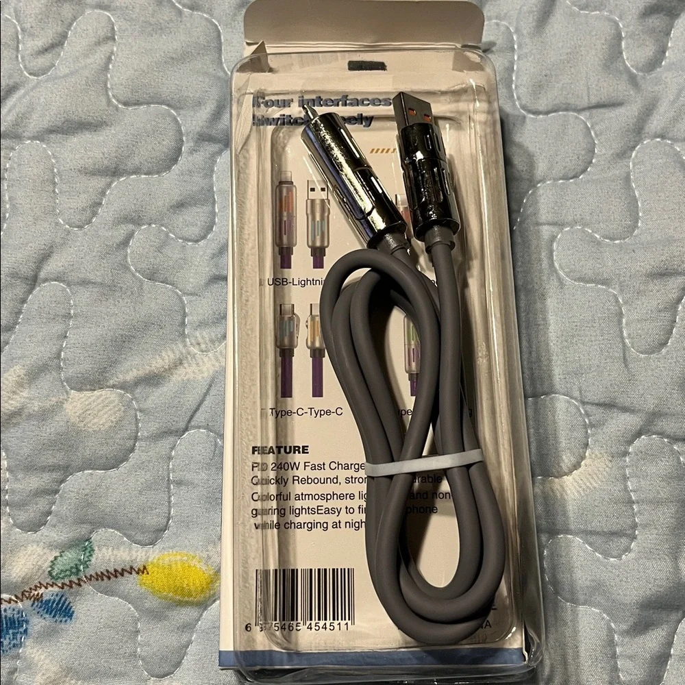 2-IN-2 Fast Data Cable - Gray
